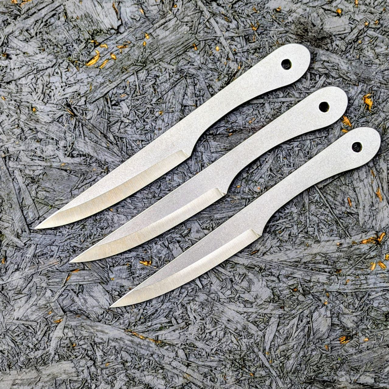 Набір метальних ножів 3 шт. (Катран, Акула, Косатка), сталь 47 HRC, товщина 6 мм Набор метательных ножей 3 шт. (Катран, Акула, Косатка), сталь 47 HRC, толщина 6 мм Набір метальних ножів 3 шт. (Катран, Акула, Косатка), сталь 47 HRC, товщина 6 мм Набор метательных ножей 3 шт. (Катран, Акула, Косатка), сталь 47 HRC, толщина 6 мм — изображение 5