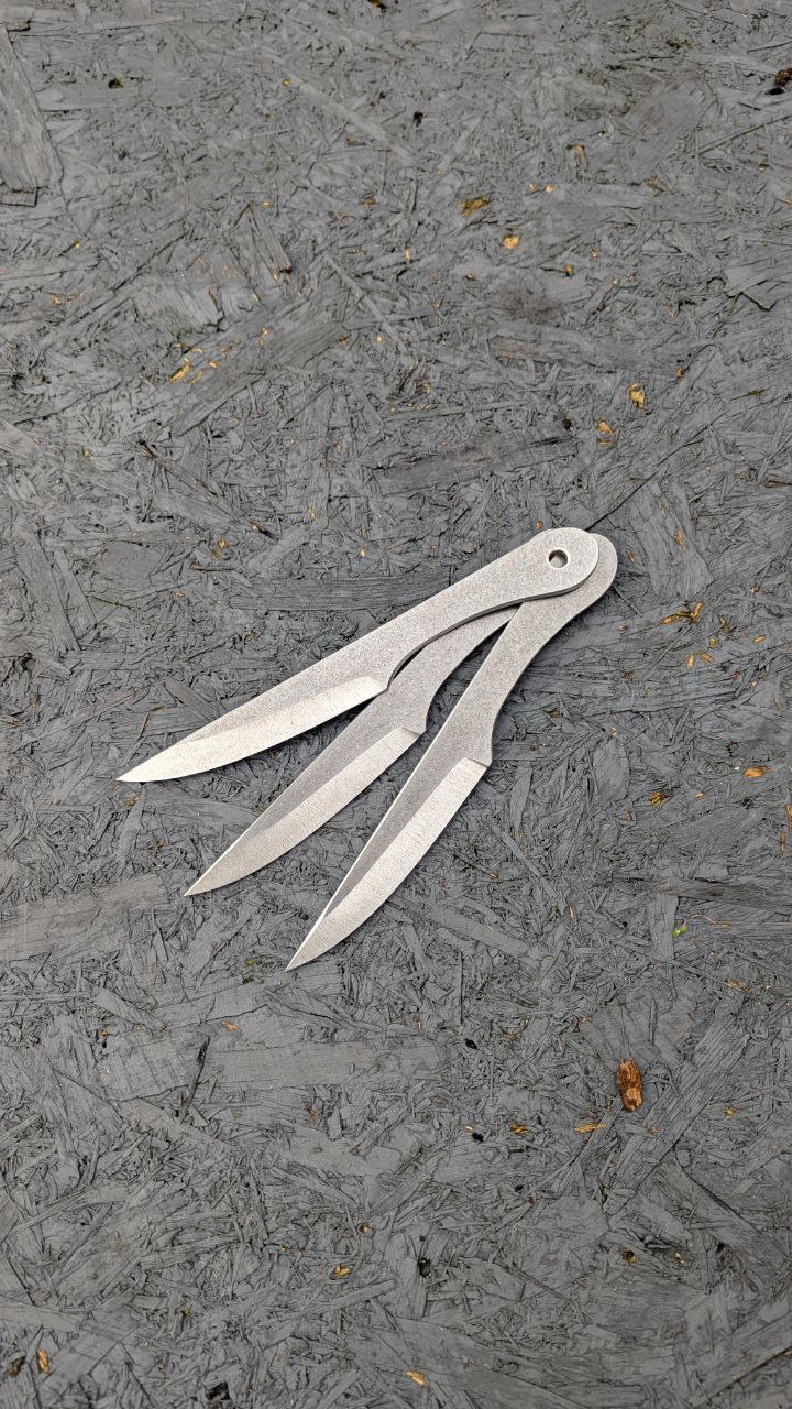 Набір метальних ножів 3 шт. (Катран, Акула, Косатка), сталь 47 HRC, товщина 6 мм Набор метательных ножей 3 шт. (Катран, Акула, Косатка), сталь 47 HRC, толщина 6 мм Набір метальних ножів 3 шт. (Катран, Акула, Косатка), сталь 47 HRC, товщина 6 мм Набор метательных ножей 3 шт. (Катран, Акула, Косатка), сталь 47 HRC, толщина 6 мм